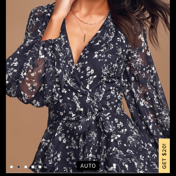 Lulus Wished for This Navy Floral Dress - Picture 2 of 8